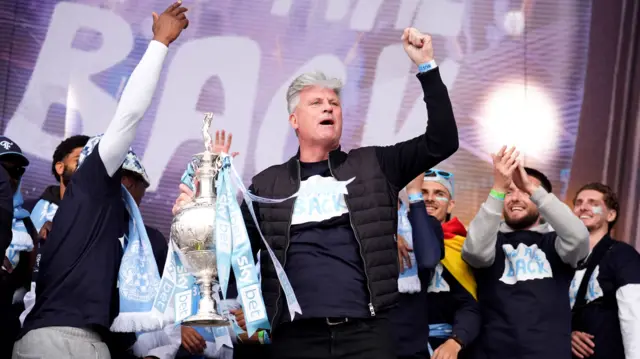 Coventry City chairman Doug King during a victory parade