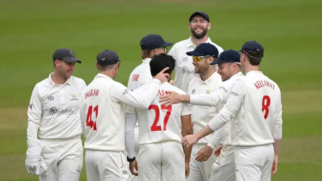 Glamorgan players celebrate