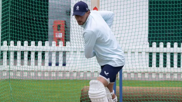Josh de Caires in the nets