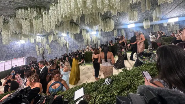 A view of the Met Gala red carpet