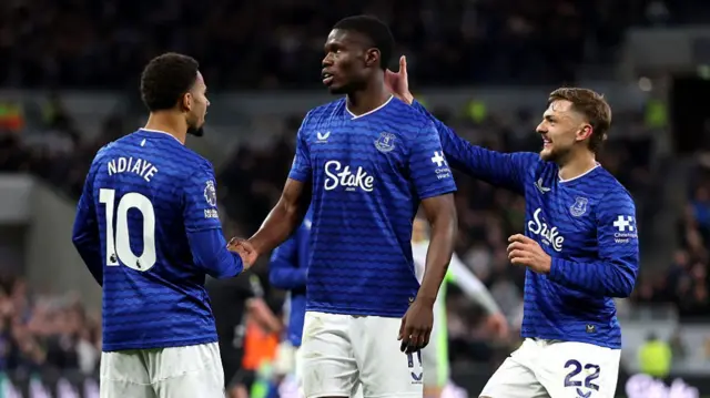 Thierno Barry celebrates scoring