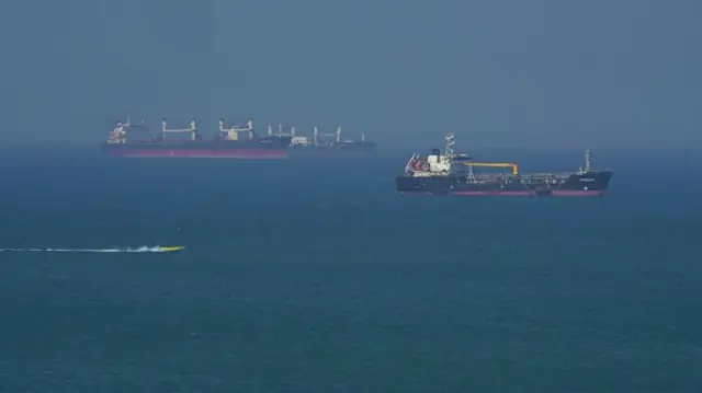 Two vessels at sea