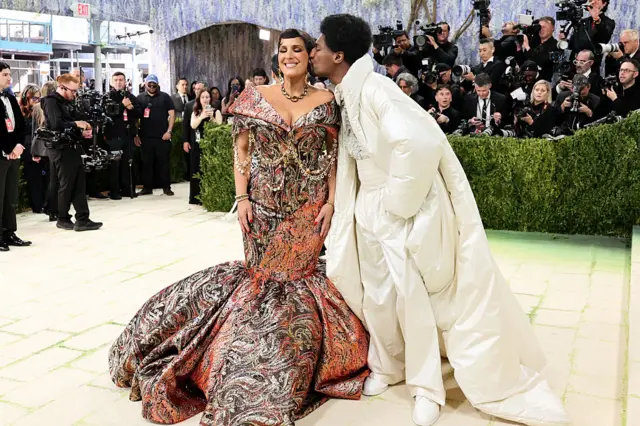 Suleika Jaouad and Jon Batiste at the gala