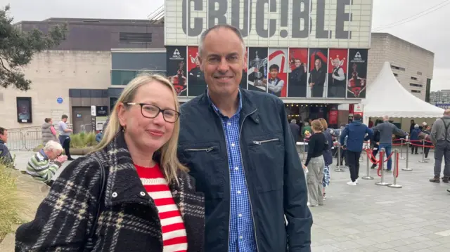 Fans outside the Crucible
