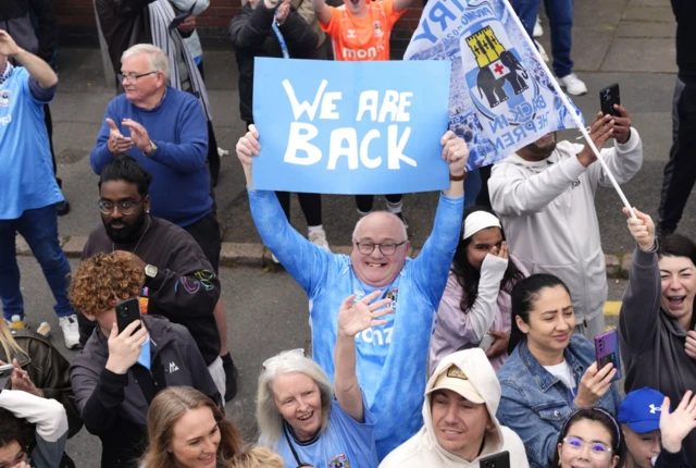 Crowds gather at the parade