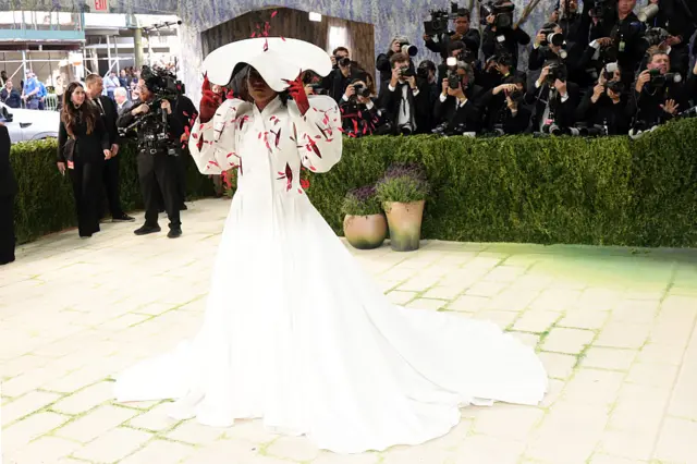 Tennis star Naomi Osaka on the red carpet