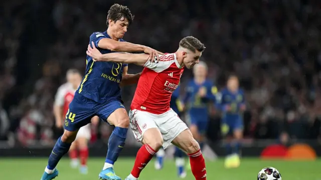 Arsenal and Atletico in action