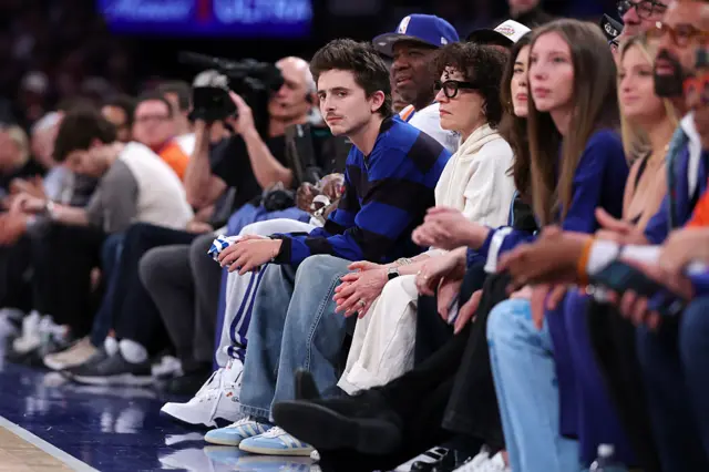 Timothée Chalamet at the Knicks