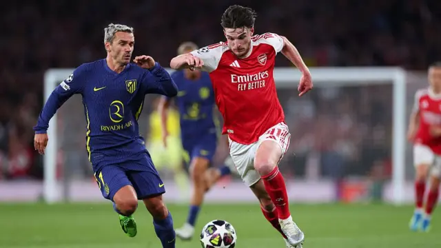 Arsenal and Atletico in action