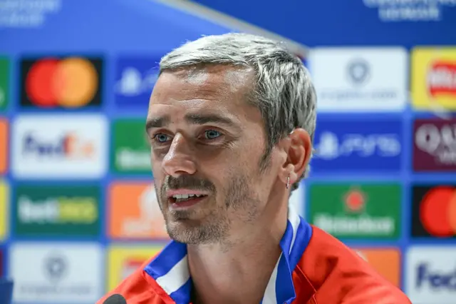 Antoine Griezmann speaking in press conference