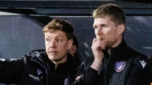 Arbroath co-managers David Gold and Colin Hamilton