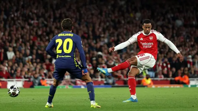 Gabriel taking a shot