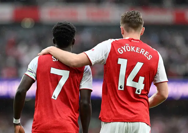 Bukayo Saka and Viktor Gyokeres