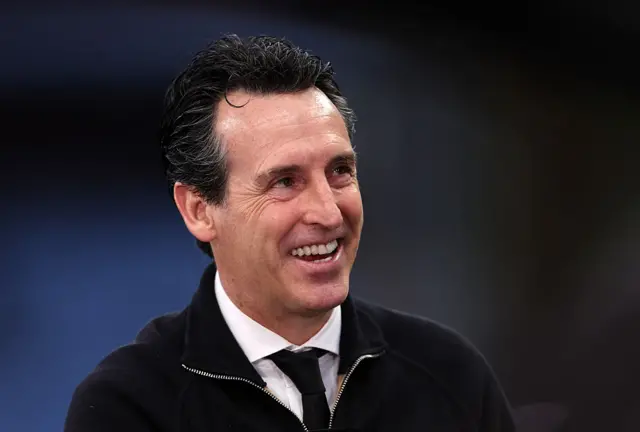 Unai Emery manger / head coach of Aston Villa during the UEFA Europa League 2025/26 Quarter-Final Leg Two match between Aston Villa FC and Bologna FC 1909 at Villa Park on April 16, 2026.
