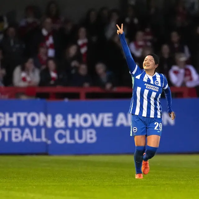 Tsunoda celebrates her goal