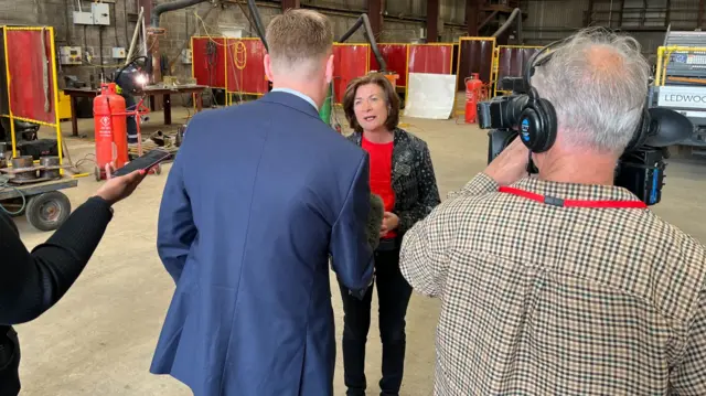 Eluned Morgan speaks to media