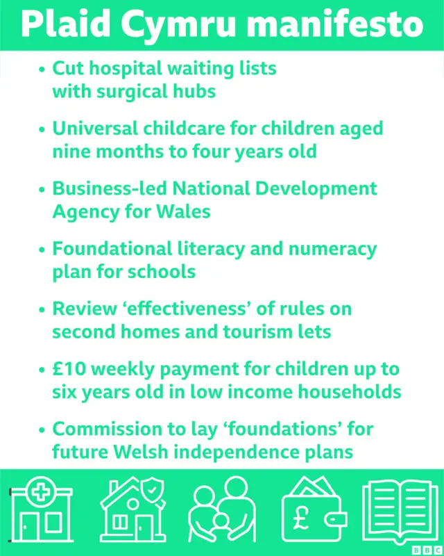 Plaid Cymru's manifesto includes cutting hospital waiting list with surgical hubs