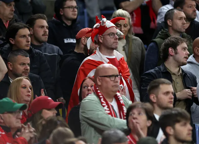 Forest fans watch on glumly as they watch their side get hammered by Villa