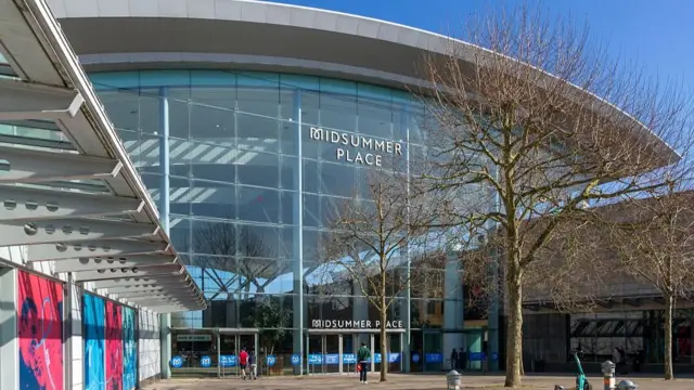 Midsummer Place shopping center building, Milton Keynes Central, Buckinghamshire, England, UK