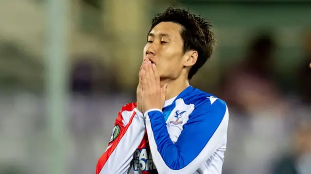 Daichi Kamada of Crystal Palace FC looks dejected