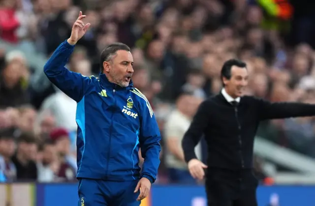 Pereira waves his arms in frustration on the touchline