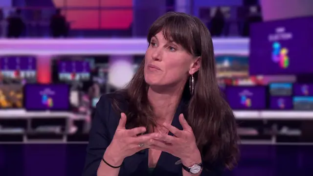 Green Party's Deputy Leader Rachel Millward talking on the BBC