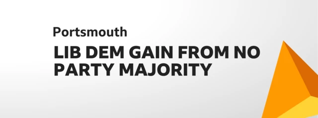 A graphic showing the Portsmouth election result