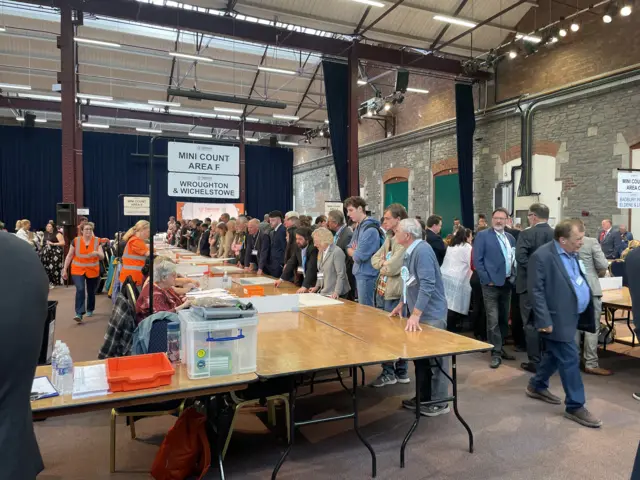 The counting of the ballot in Swindon.