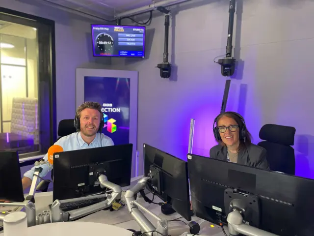Radio presenters in studio