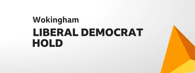 A graphic announcing that the Lib Dems are holding in Wokingham Borough Council