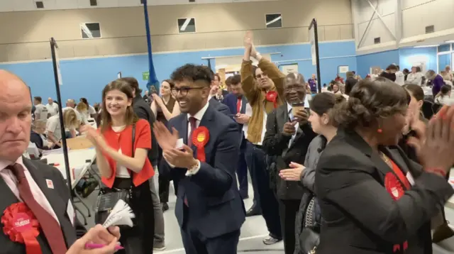 Clapping Labour supporters