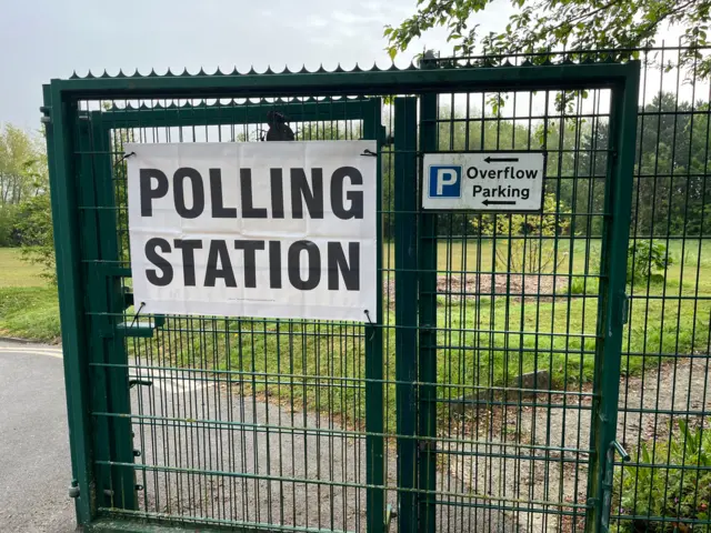 A polling station in Highworth