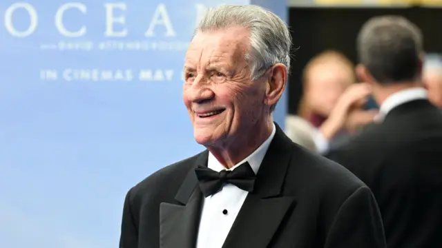 Michael Palin attends the "Ocean With David Attenborough" World Premiere at The Royal Festival Hall on May 06, 2025 in London, England