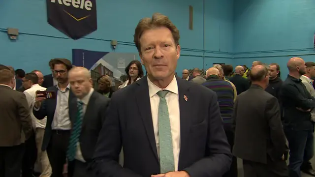 Richard Tice in a polling station