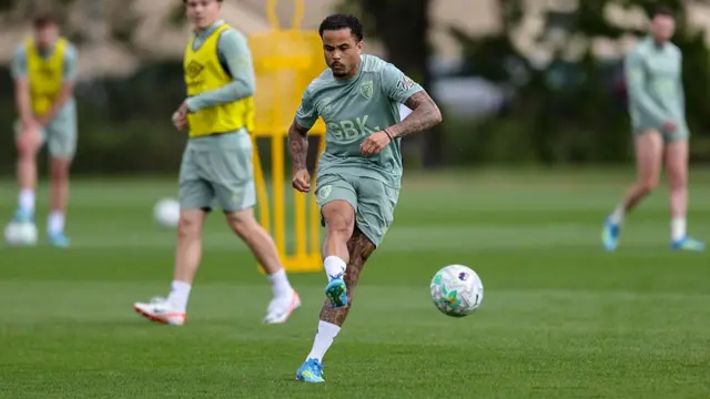 Justin Kluivert in training