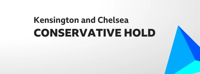 Graphic with Kensington and Chelsea Conservative Hold written on it