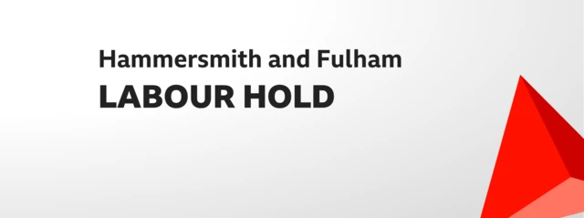 Graphic with Hammersmith and Fulham and labour Hold written on it