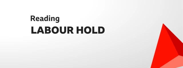 Election graphic saying 'Reading Labour Hold'