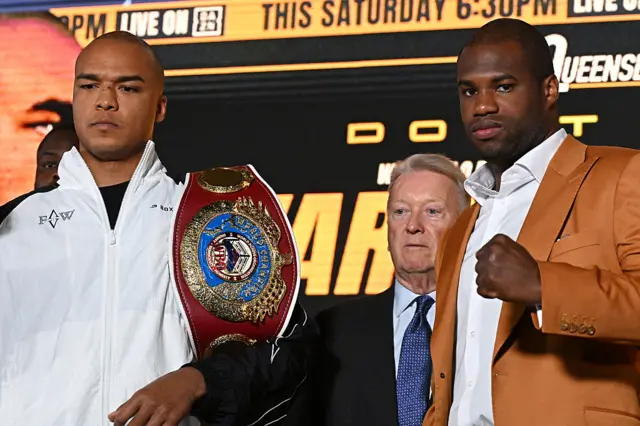 Fabio Wardley, Frank Warren and Daniel Dubois