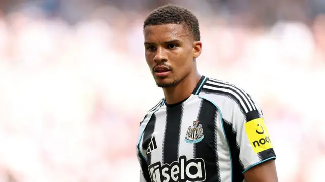 Malick Thiaw of Newcastle United looks on during the Premier League match between Newcastle United and Brighton & Hove Albion