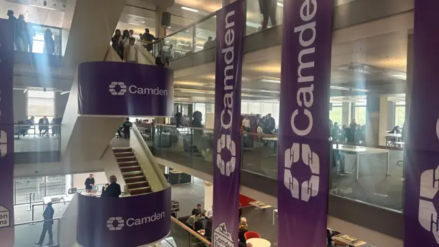 A view of three floors in Camden Council