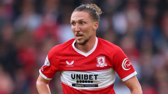 Luke Ayling in action for Boro against Saints