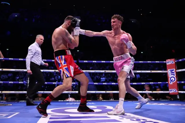 Bradley Rea punches Liam Cameron