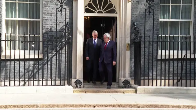 Starmer and Brown outside No 10
