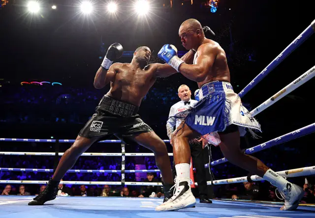 Daniel Dubois and Fabio Wardley exchange punches