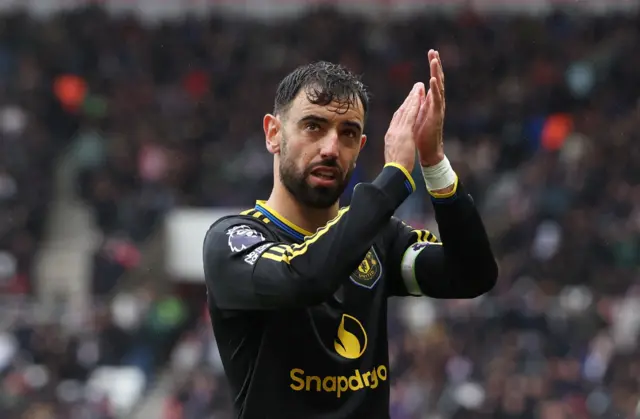 Bruno Fernandes reacts