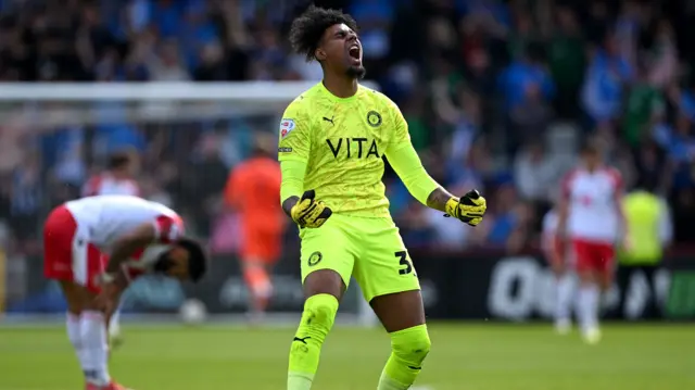 Corey Addai celebrates goal