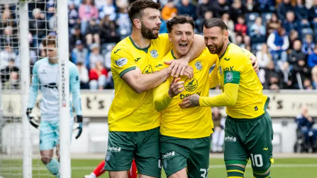 Josh Campbell celebrates