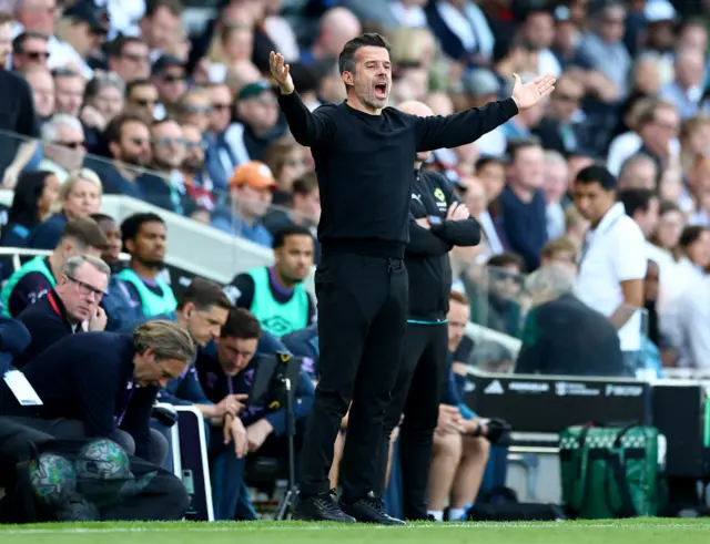 Fulham manager Marco Silva reacts