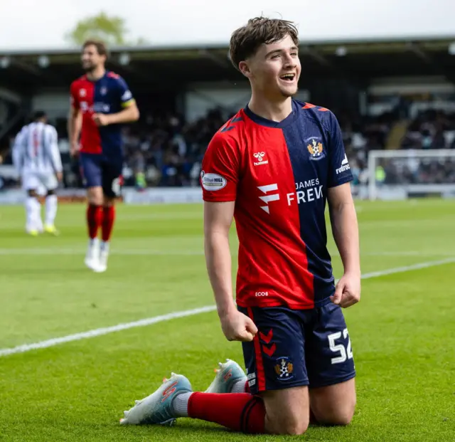 Findlay Curtis celebrates